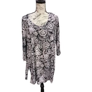 Cynthia Rowley Black and White Floral Tunic